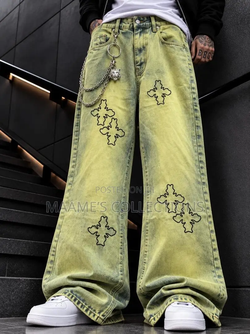 Men’s Relaxed Denim Jeans – Oversized Style