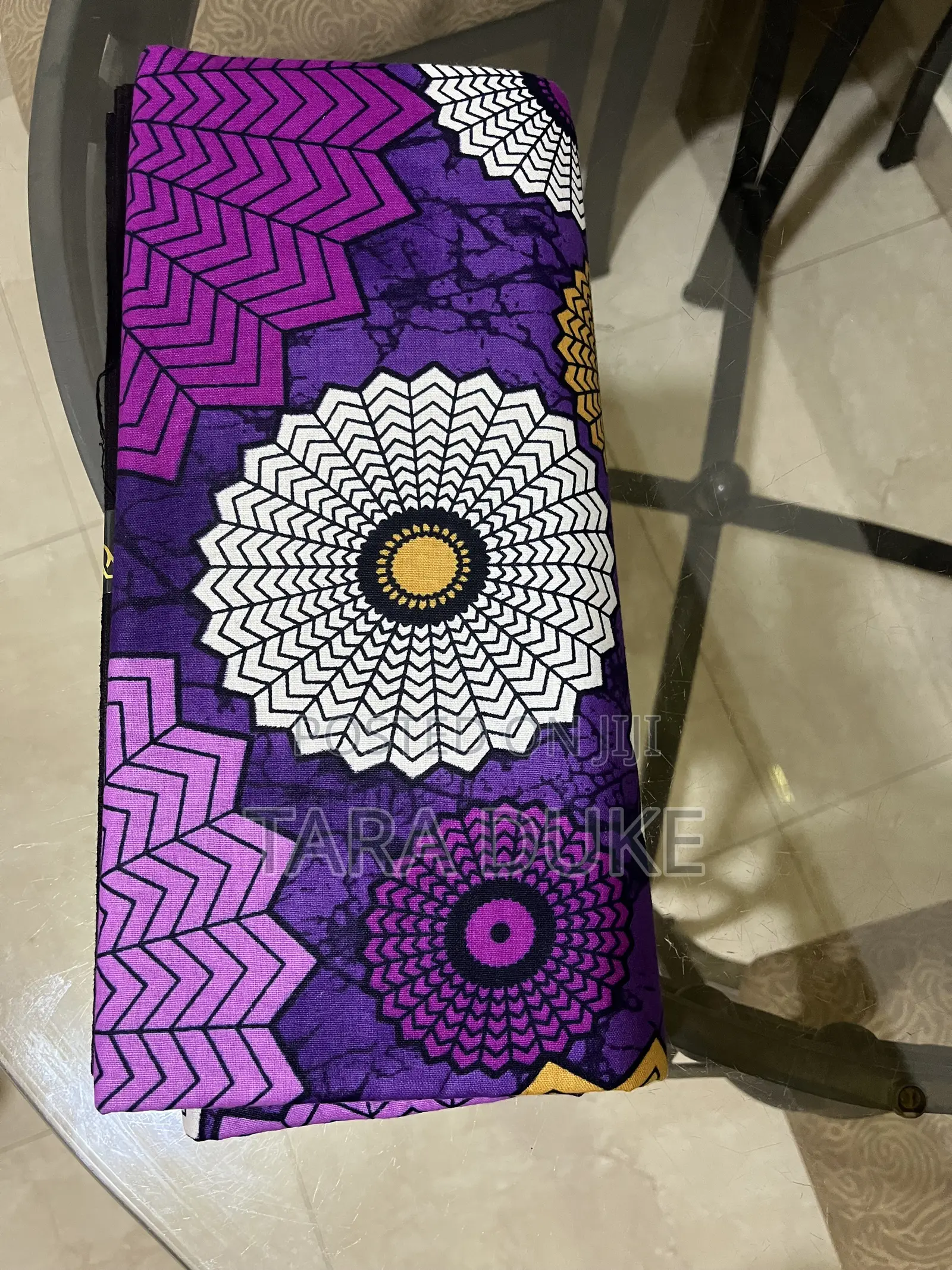 Vibrant Purple and Gold African Print