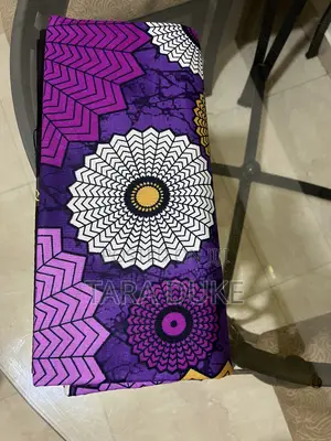 Vibrant Purple and Gold African Print