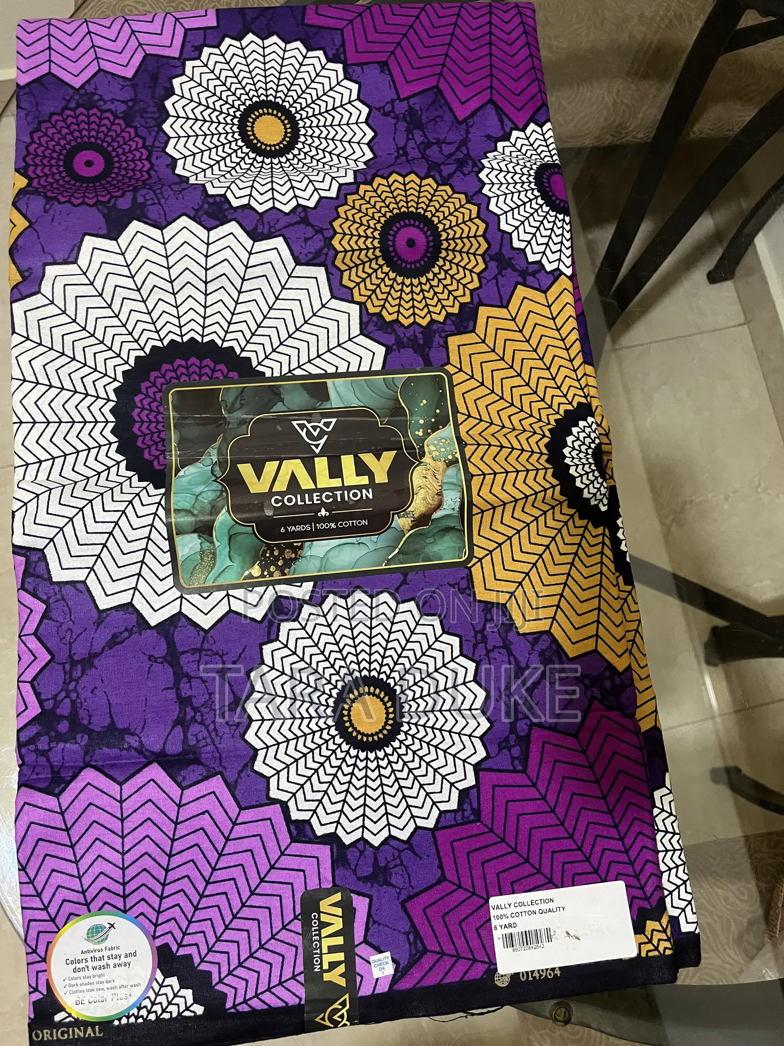 Vibrant Purple and Gold African Print