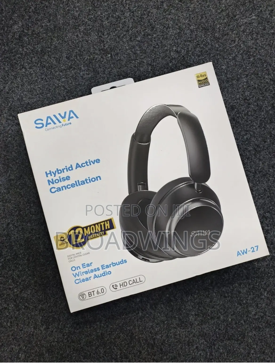 Saiya AW 27 Hybrid ANC Wireless on-Ear Headphones