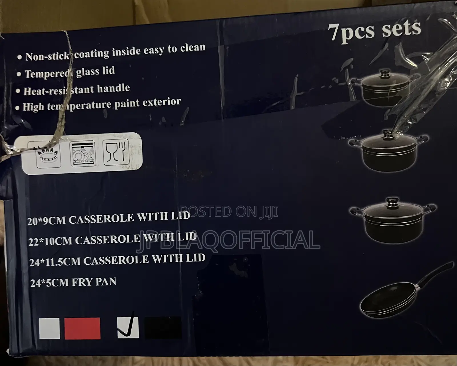 Premium Beautiful Strong 7pcs Non-Stick Cooking Pot.