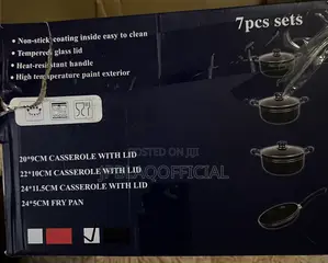 Premium Beautiful Strong 7pcs Non-Stick Cooking Pot.