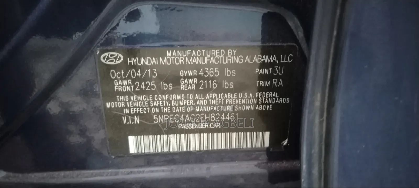 Hyundai Sonata 2013 Blue