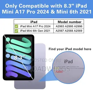 Screen Protector for iPad Mini 7 (A17 Pro) 2024 Mini 6 2021