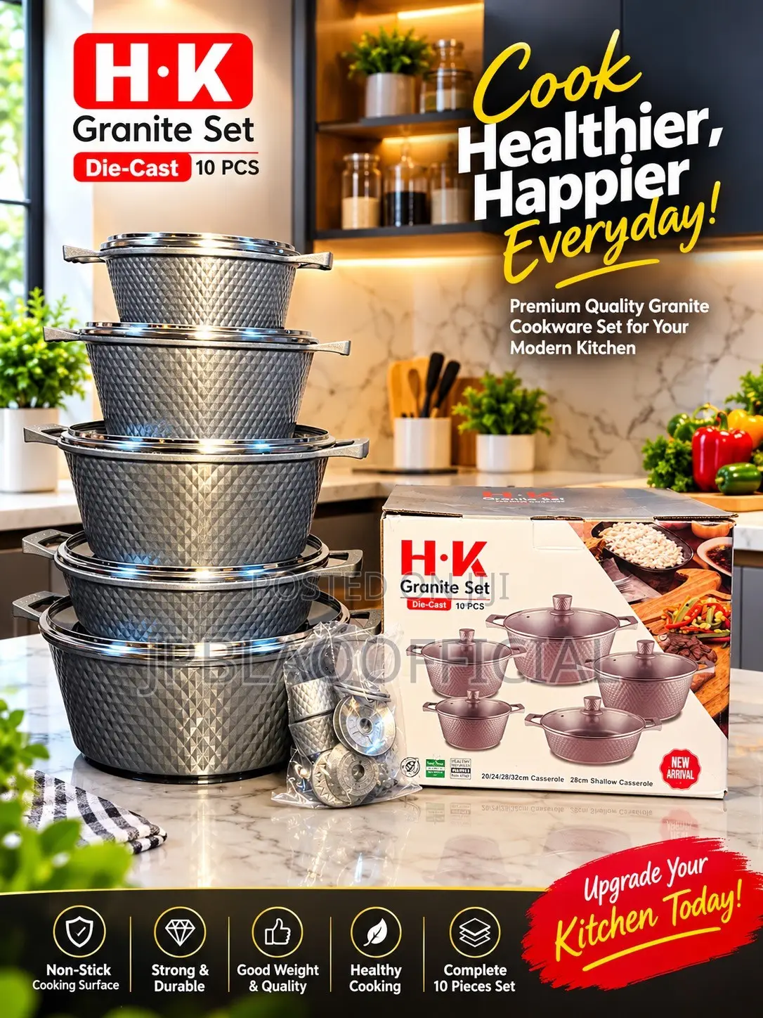 Upgrade Your Kitchen With Premium Granite Cookware!