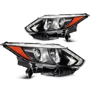 2017-2019 for Nissan Rogue Sport Qashqai Pair Headlamp TitaniumChrome