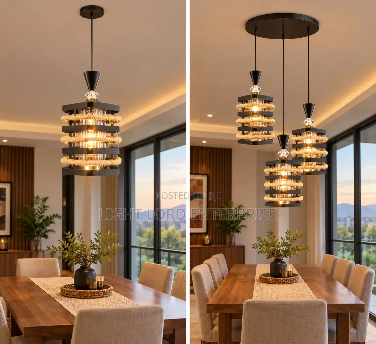 Jege Holding Pendant Light 3in1