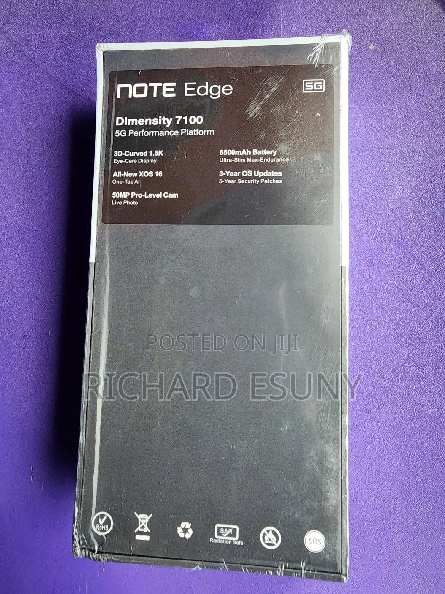 New Infinix Note Edge 256 GB Black