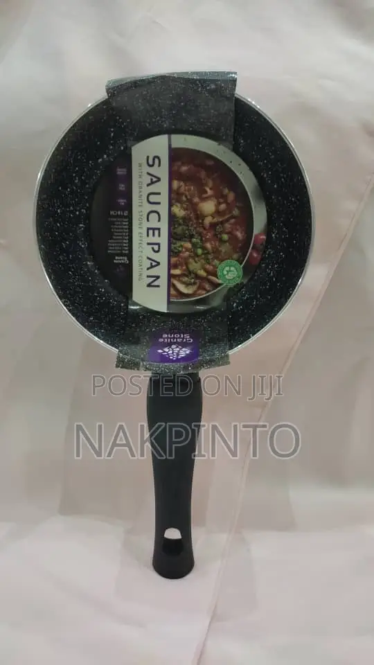 Premium Non-Stick Saucepan With Granite Stone Coating - 16cm
