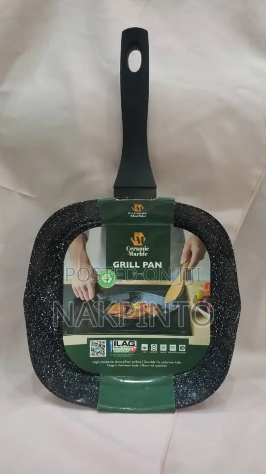 Premium Ceramic Marble Non-Stick Grill Pan (Multiple Sizes Available)
