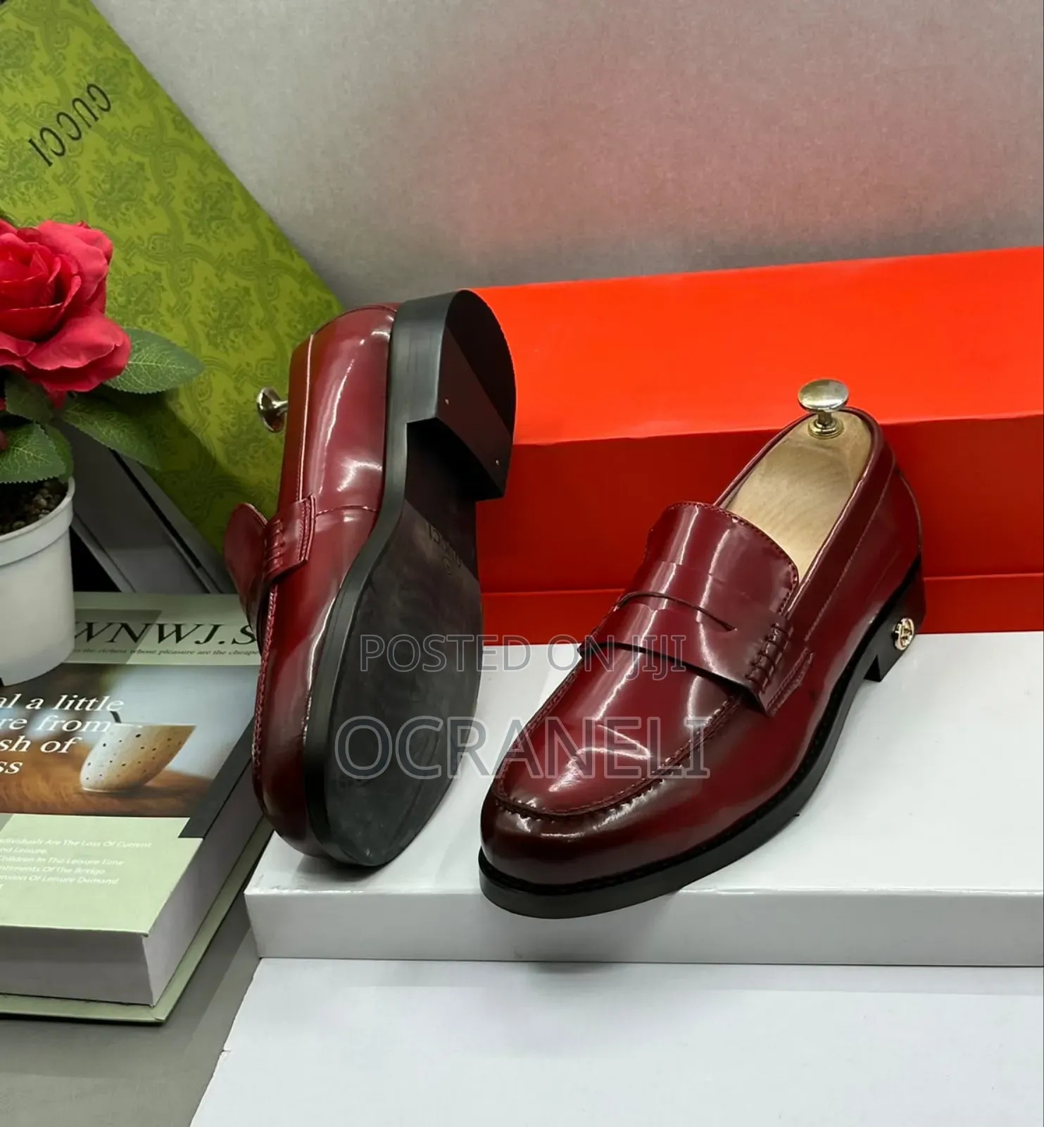 Stylish Burgundy Leather Loafers
