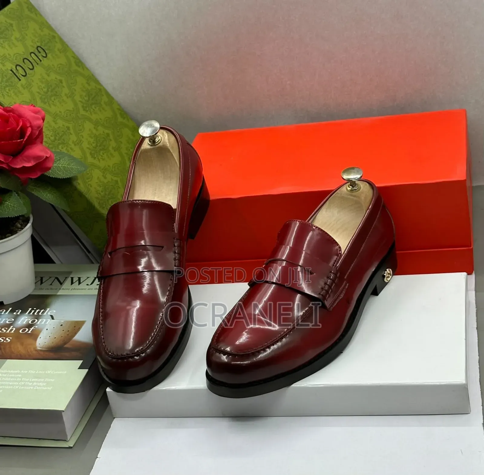 Stylish Burgundy Leather Loafers