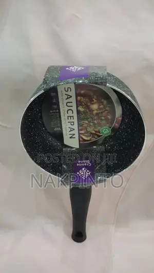 Premium Ceramic Non-Stick Saucepan With Wood-Effect Handle - 16cm