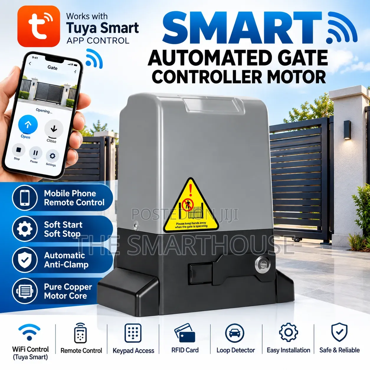 Tuya WiFi Smart Automatic Sliding Gate Motor