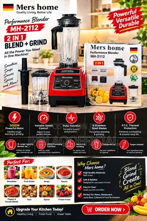 Mers Home High Performance 2in1 Professional Blender, What You Need.