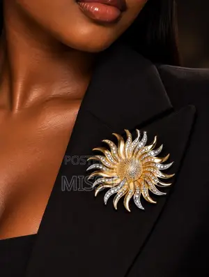 Solara Sunburst Brooch