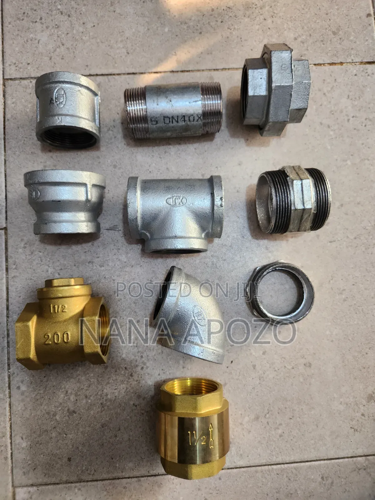Galvanize Fittings and None Return Valves All Sizes Available 1" to 4"