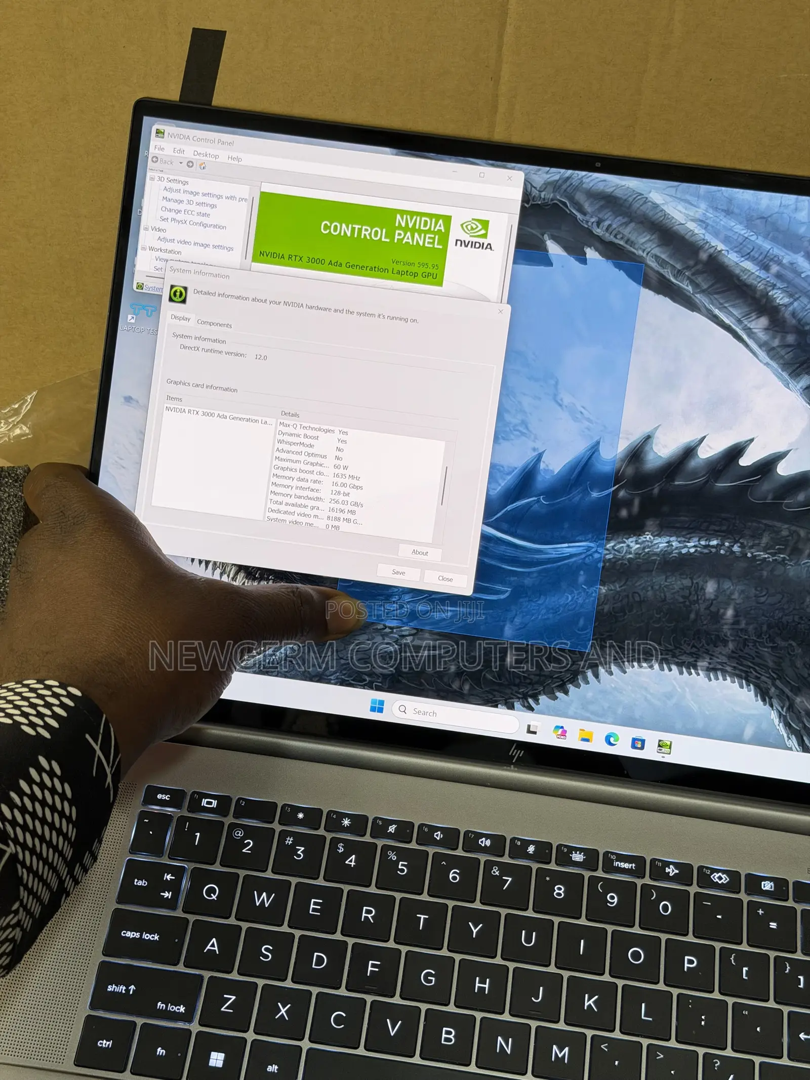 New Laptop HP ZBook 16 Studio G10 16GB Intel Core i9 SSD 1T