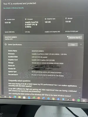 Desktop Computer Dell OptiPlex 3070 8GB Intel Core i3 SSD 128GB