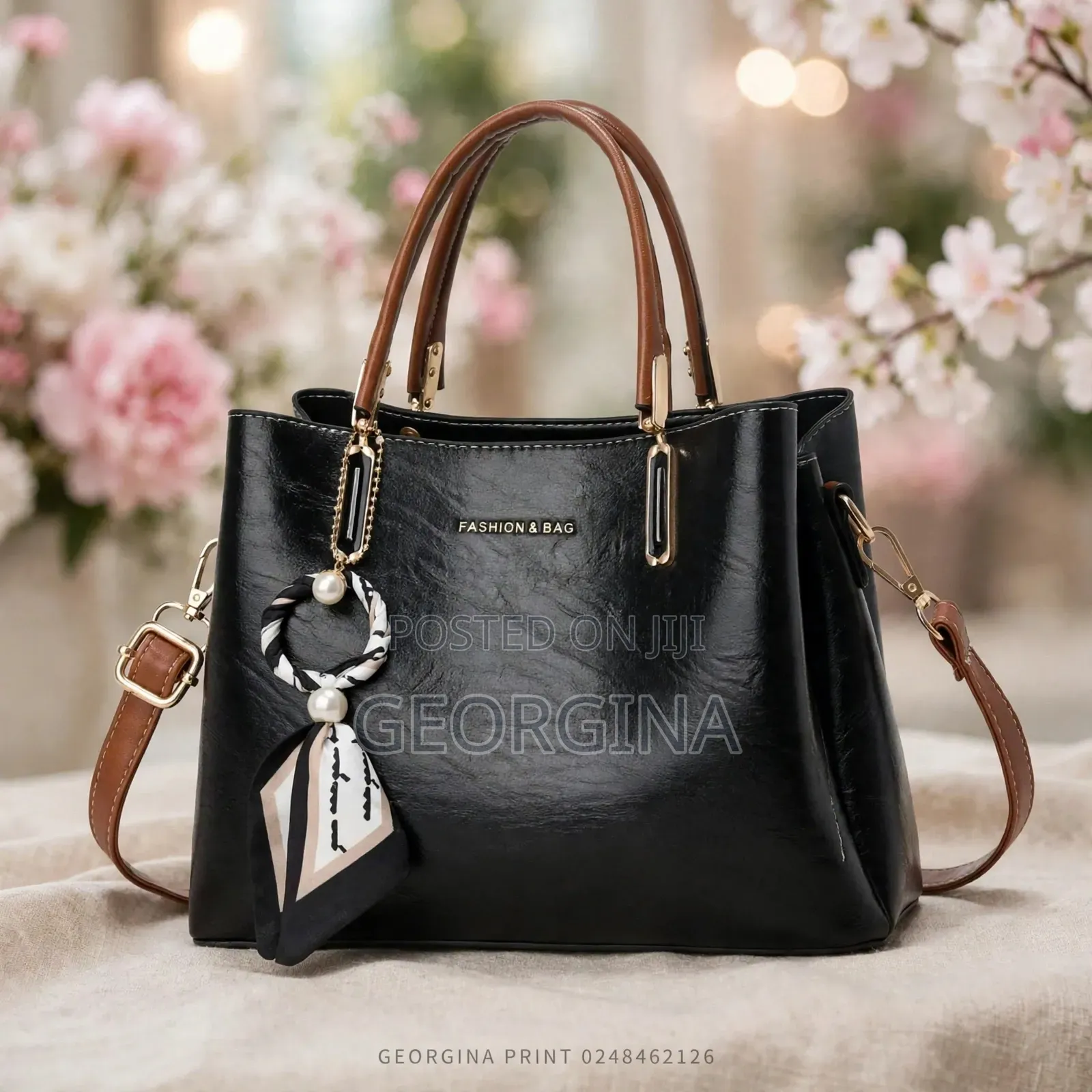 GP-SCARF-01-05 - Office Bag With Scarf - 5 Colours - Tote + Crossbody
