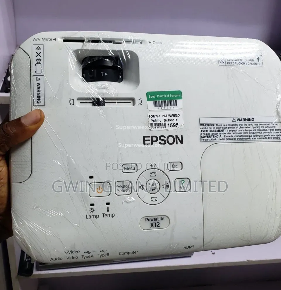 Epson PowerLite X12 XGA 3LCD Projector, 3000 Lumes Brightness . HDMI