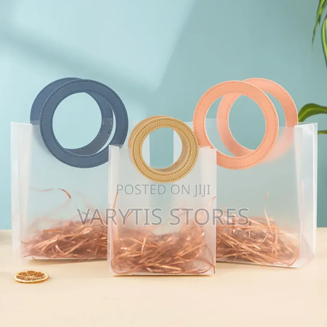 10pcs Transparent Tote/Party Bags for Gifts Packaging