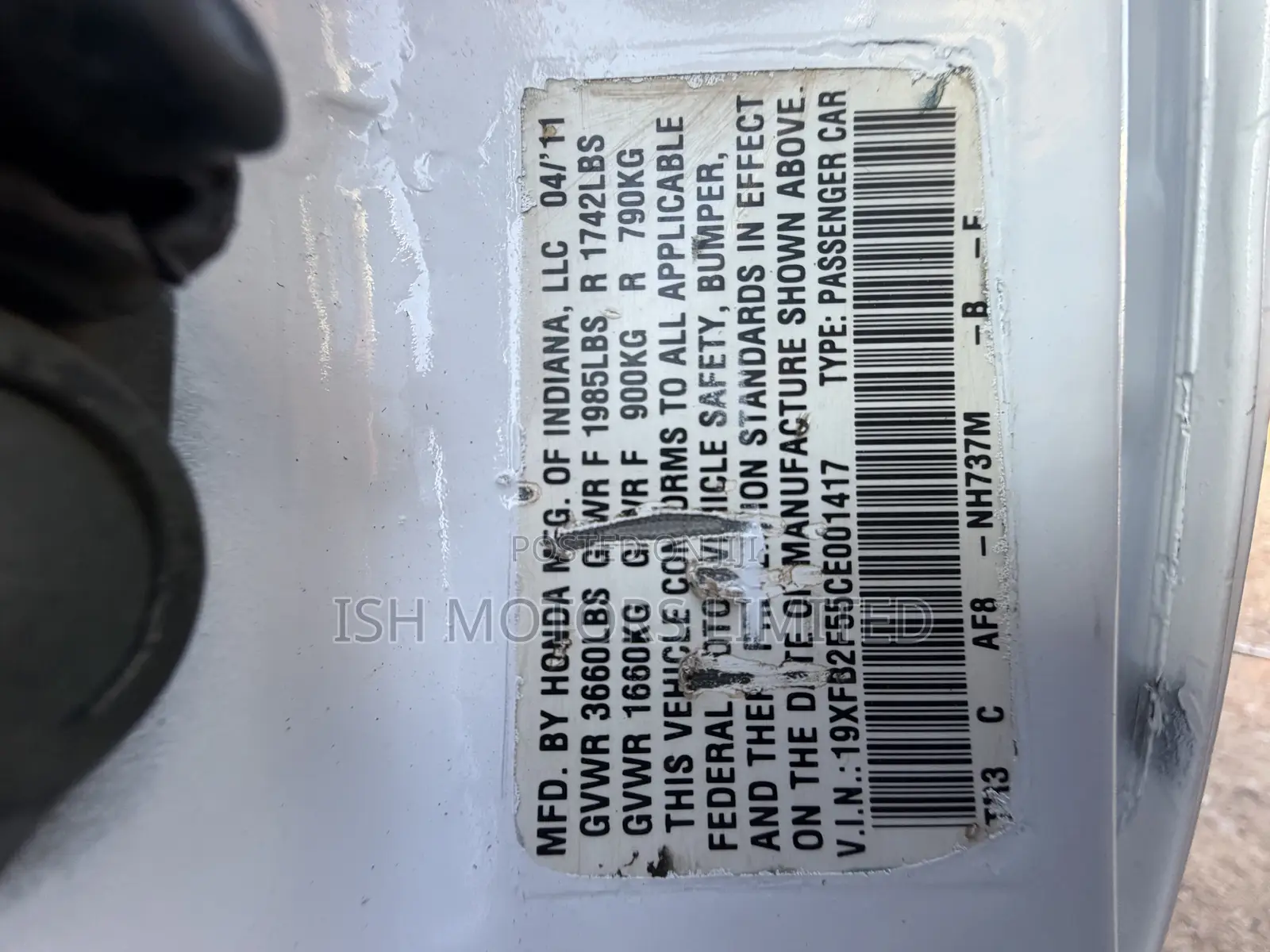 Honda Civic LX 4dr Sedan (1.8L 4cyl CVT) 2014 White