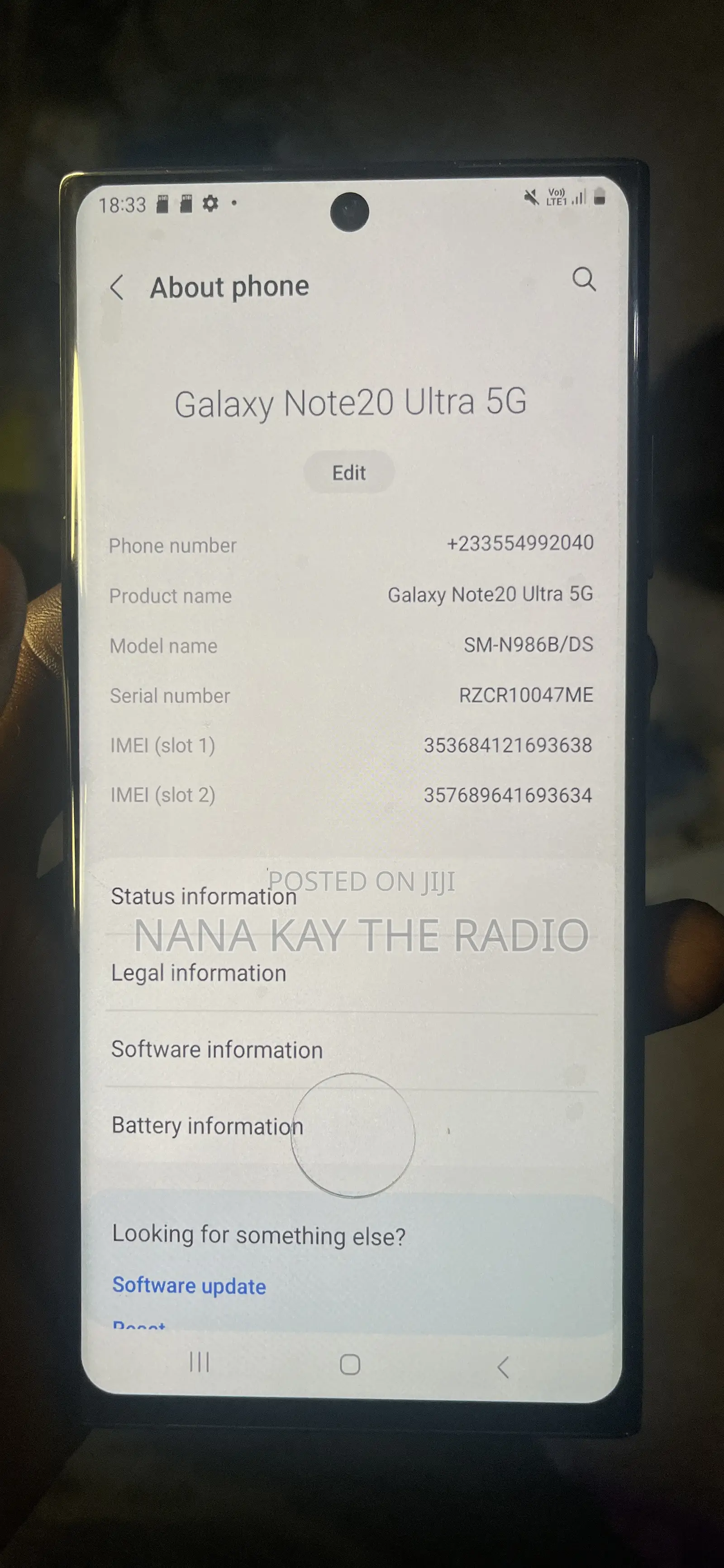 Samsung Galaxy Note 20 Ultra 5G 256 GB Black