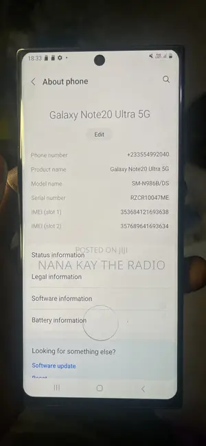 Samsung Galaxy Note 20 Ultra 5G 256 GB Black