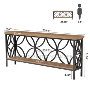 Console Table (180cm) Light Brown