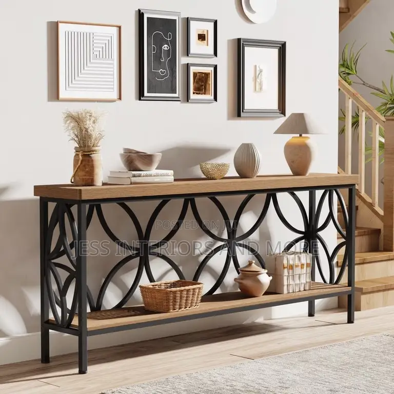 Console Table (180cm) Light Brown