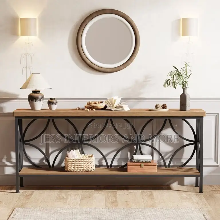 Console Table (180cm) Light Brown