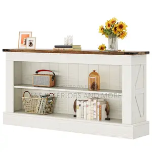 Console Table With 3 Tiers Storage Shelves for Entryway