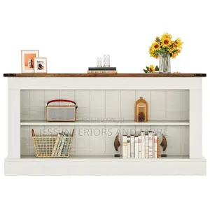 Console Table With 3 Tiers Storage Shelves for Entryway