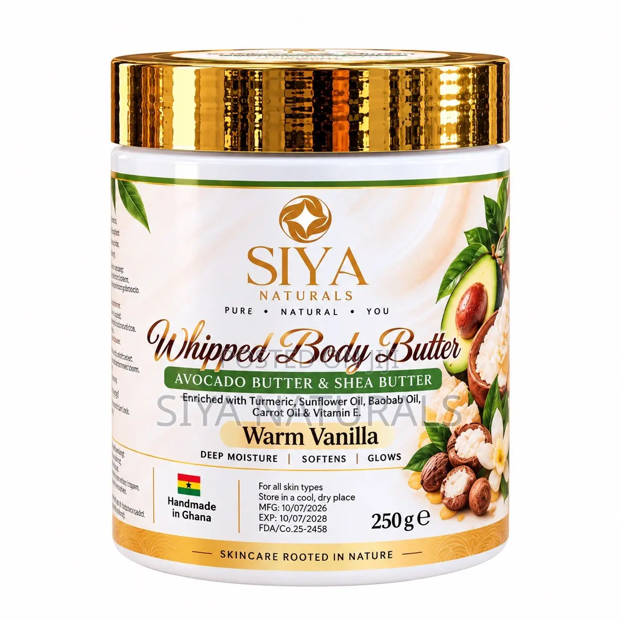 Avocado Shea Body Butter (100% Natural)