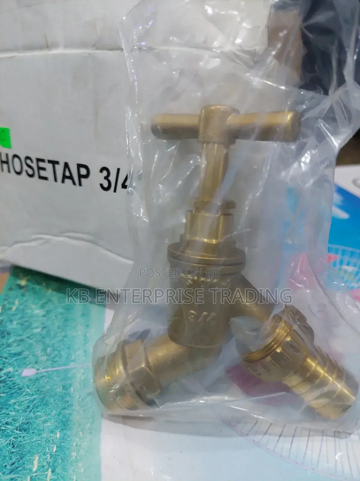 3/4-Inch Heavy-Duty Brass Hose Tap for Outdoor Watering