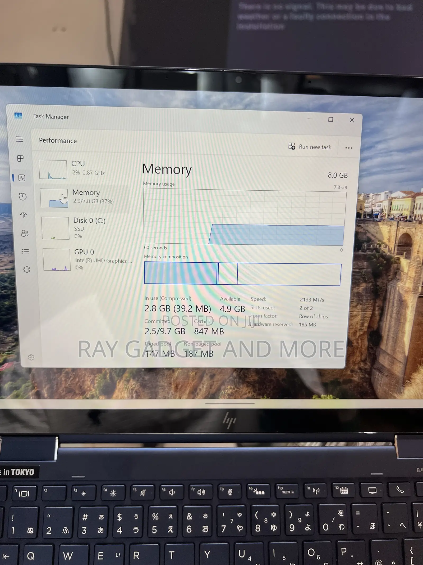 Laptop HP Dragonfly G2 8GB Intel Core i5 SSD 256GB