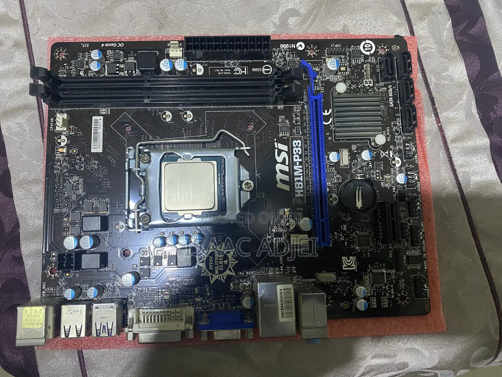 Msi H81m-P33 Motherboard With Intel Pentium G3240