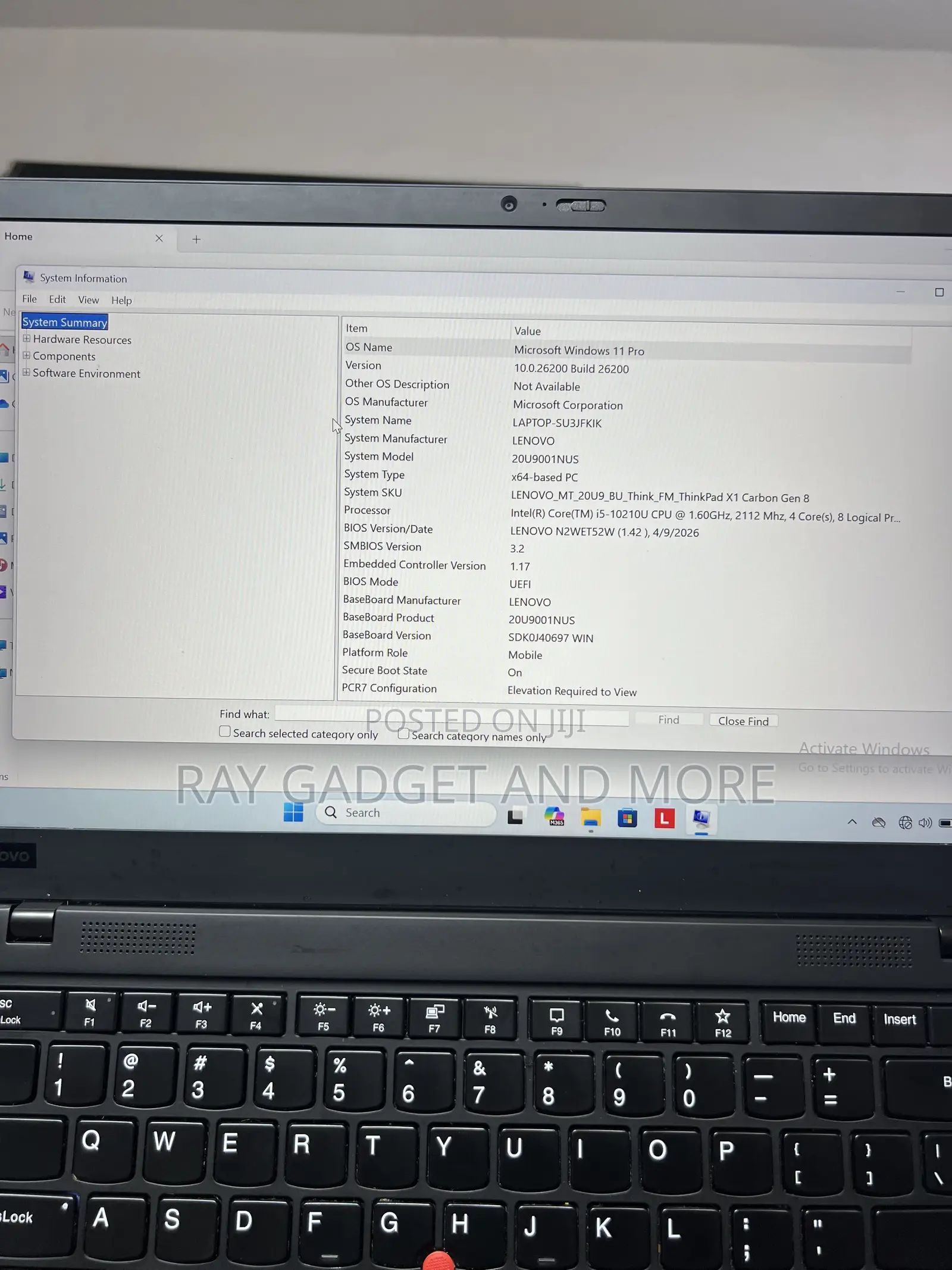 Laptop Lenovo ThinkPad X1 Carbon 8GB Intel Core i5 SSD 256GB