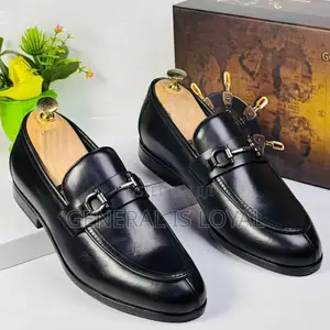 Golden Coxes Black Leather Men’s Loafers Shoe
