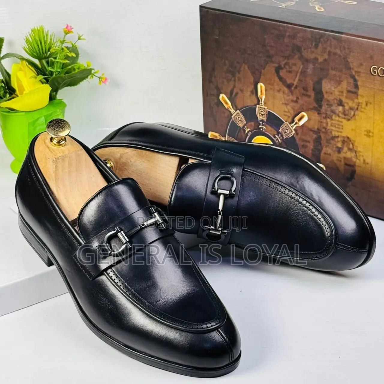Golden Coxes Black Leather Men’s Loafers Shoe