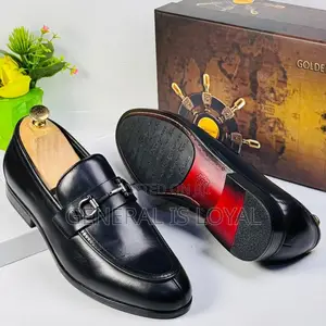Golden Coxes Black Leather Men’s Loafers Shoe
