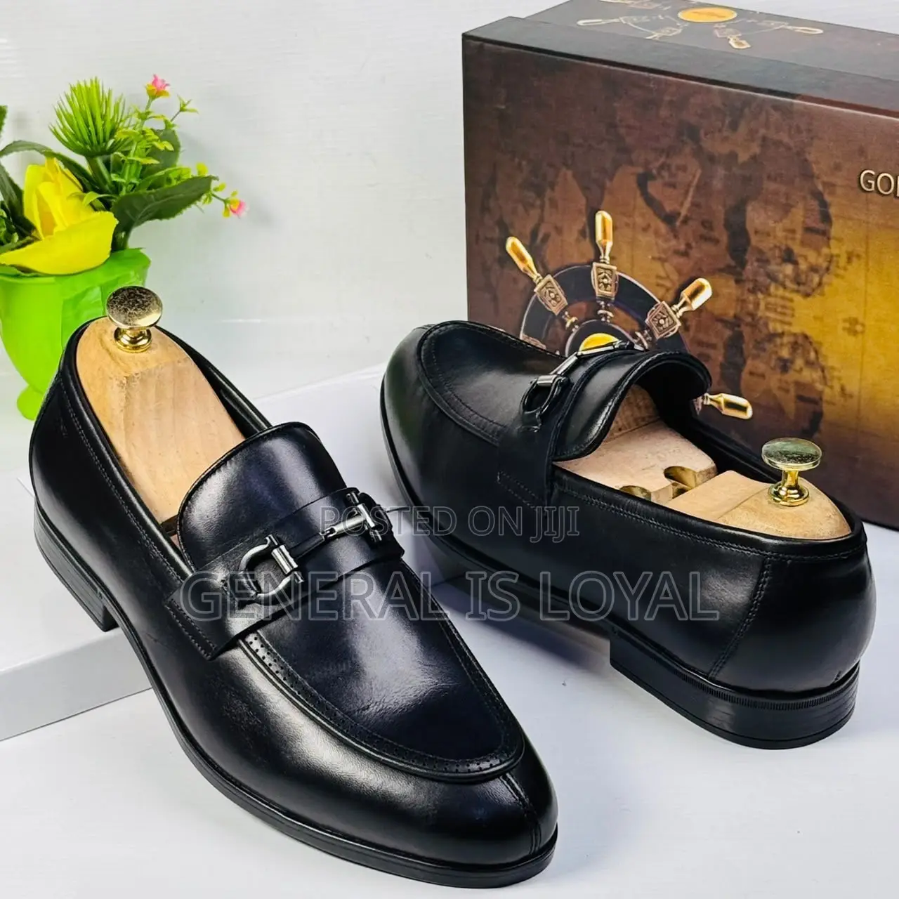 Golden Coxes Black Leather Men’s Loafers Shoe