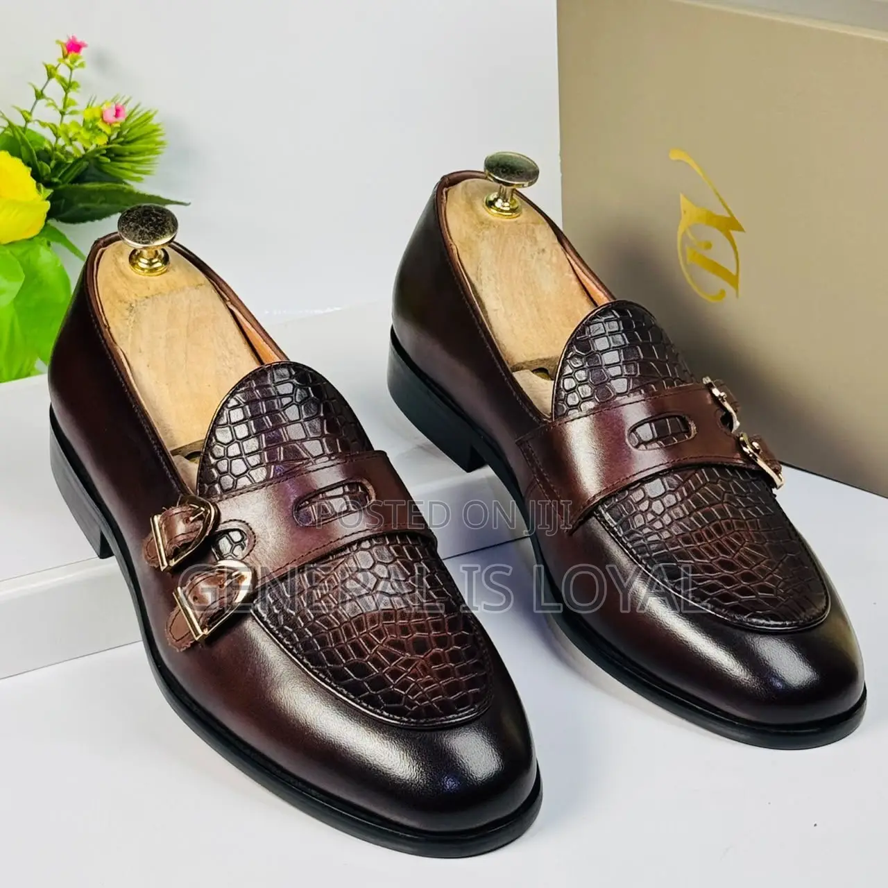 Dino Verratti Brown Leather Monk Strap Men’s Loafer
