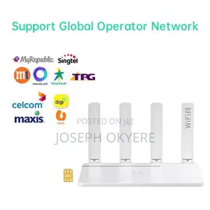Universal 300Mbs Wifi6 2.4G Sim Card Router - White