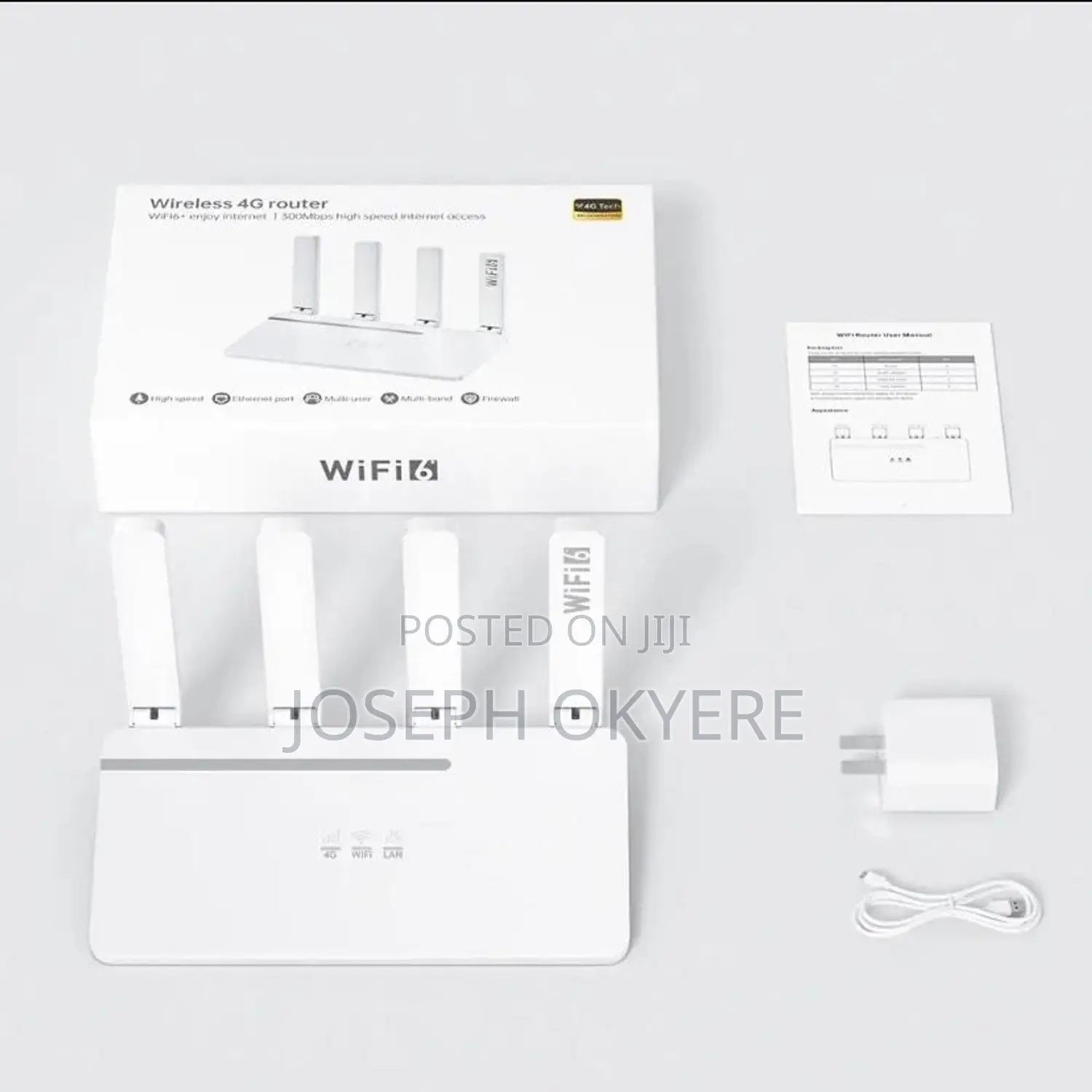 Universal 300Mbs Wifi6 2.4G Sim Card Router - White