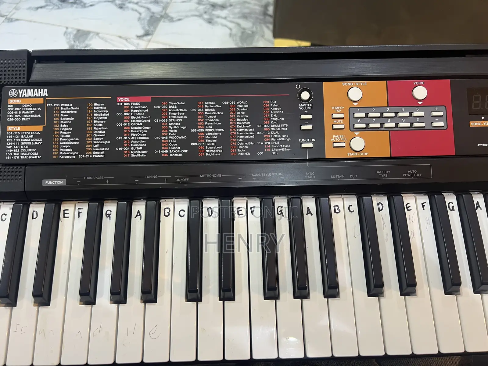 Yamaha Keyboard Available