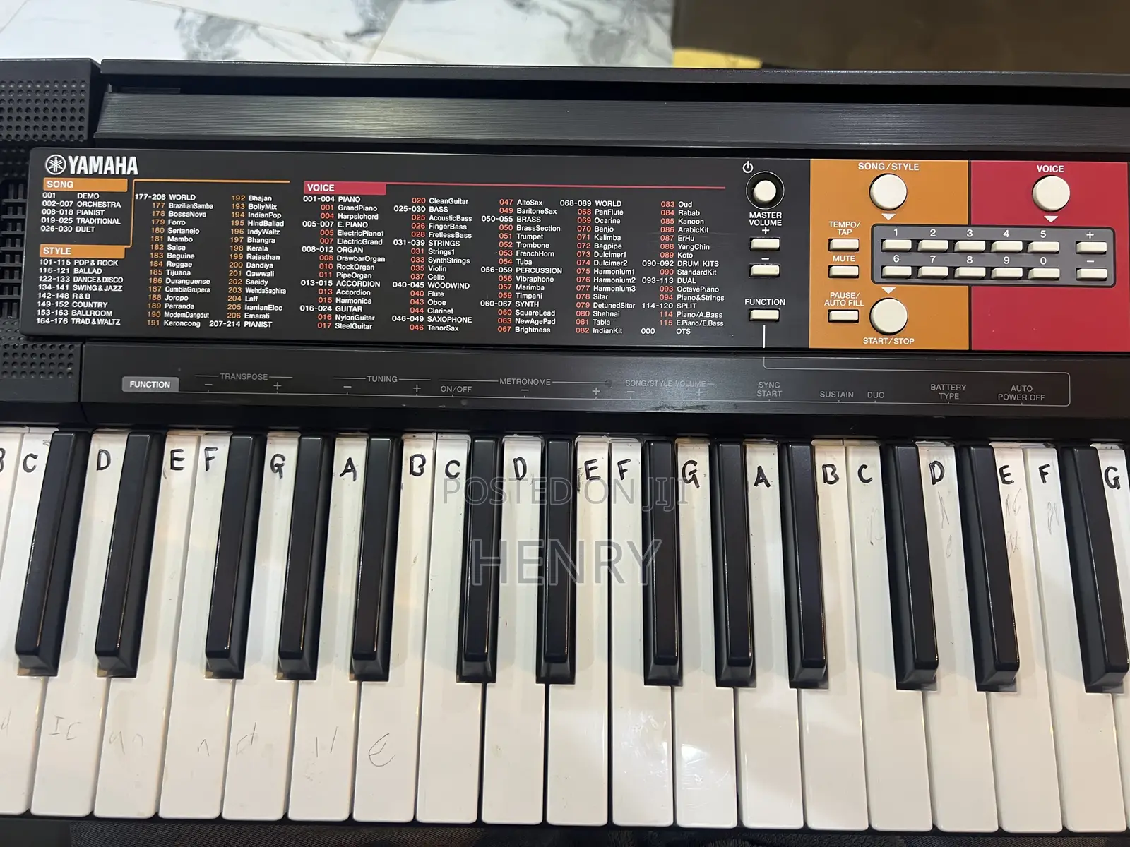 Yamaha Keyboard Available