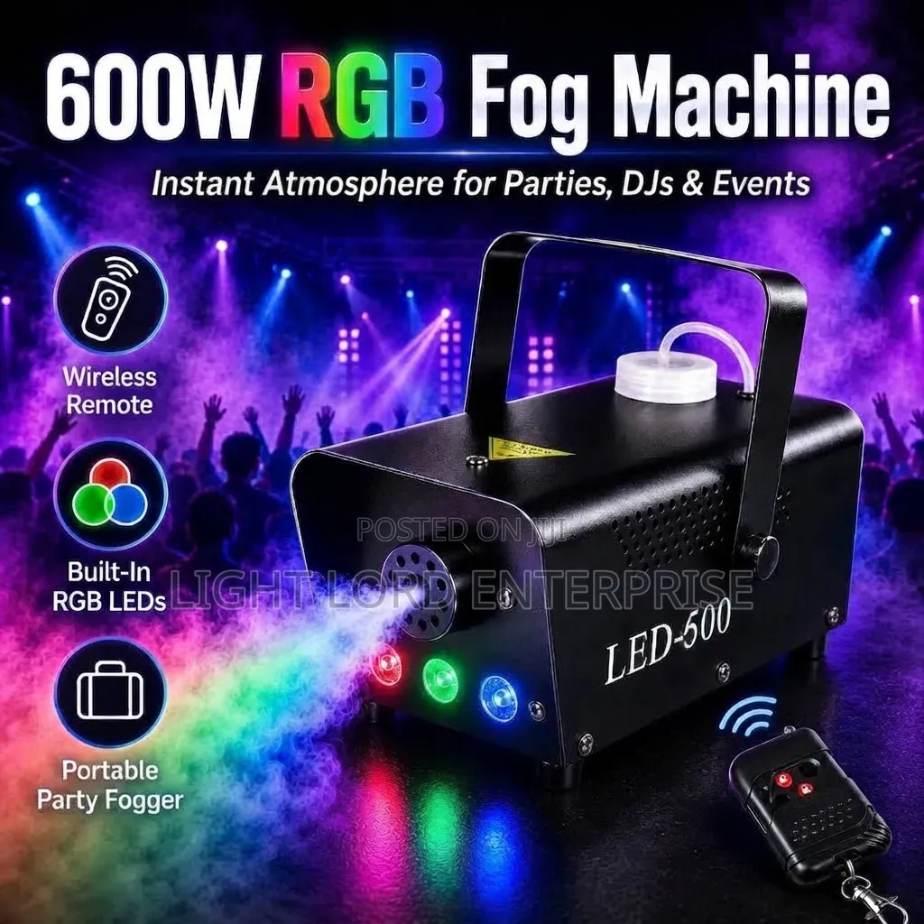 3head Light Remote Controls Smoke Machine 600W